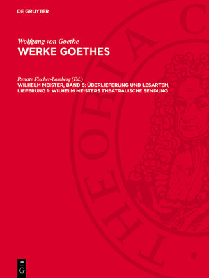 cover image of Wilhelm Meister, Band 5